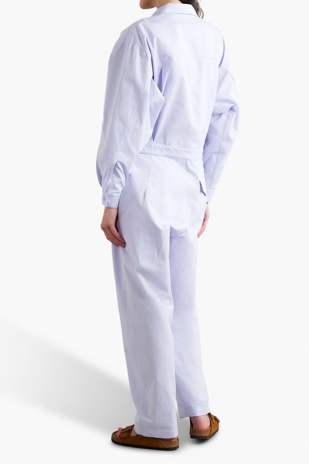 PARADISED Robin pleated cotton-twill jumpsuit