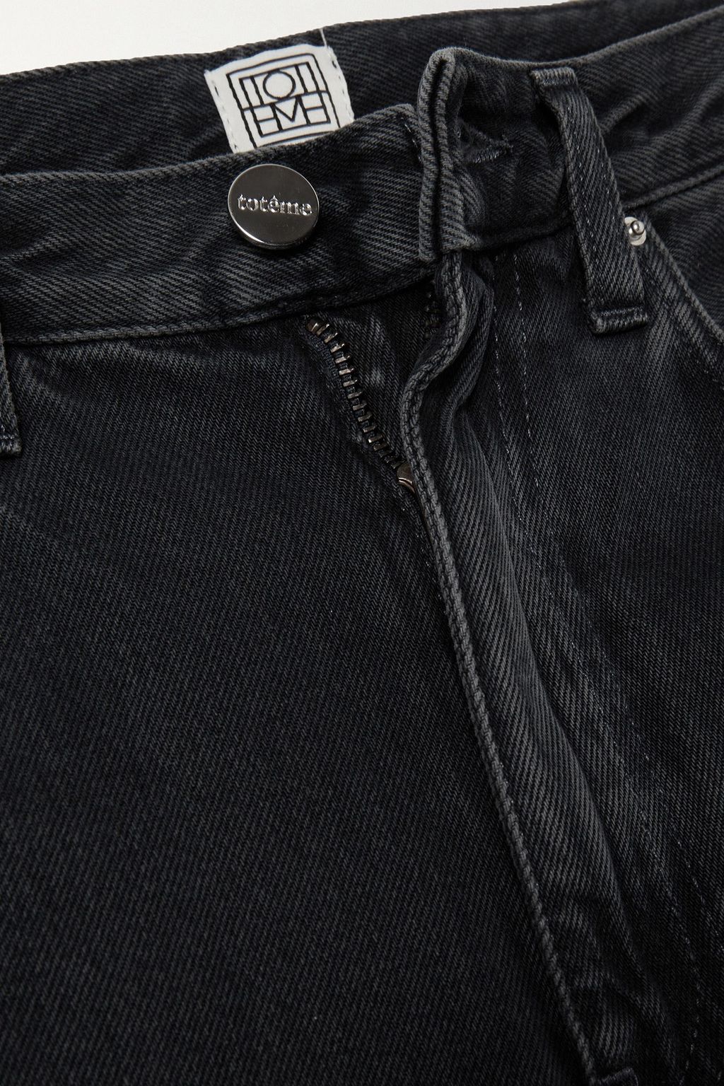 TOTEME Faded high-rise straight-leg jeans