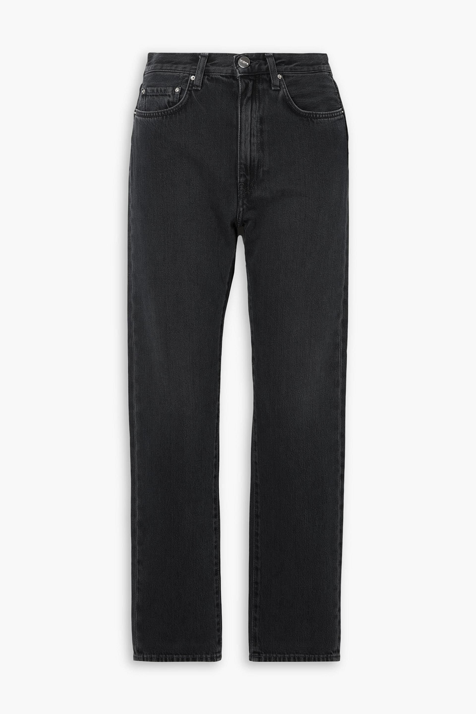 Totême High-rise Straight-leg Jeans In Black