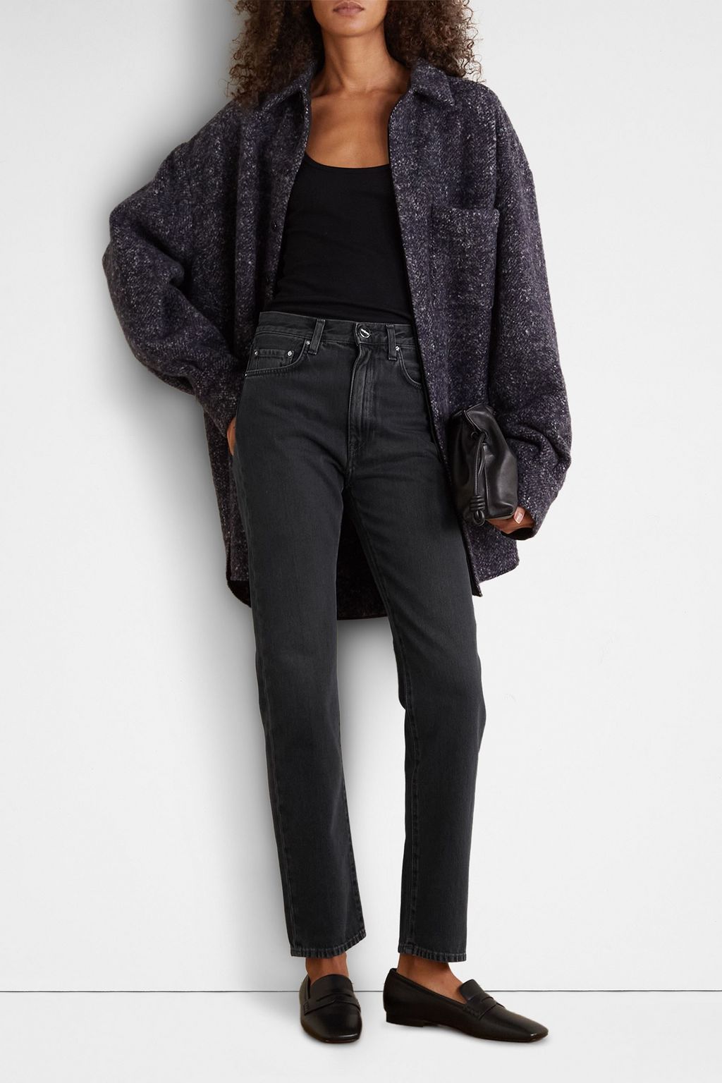 TOTEME Faded high-rise straight-leg jeans