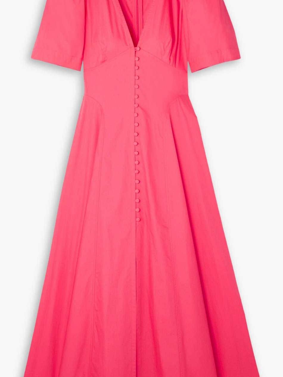 jodie cotton-poplin midi dress