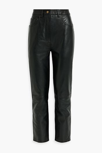 Leather sales mom trousers