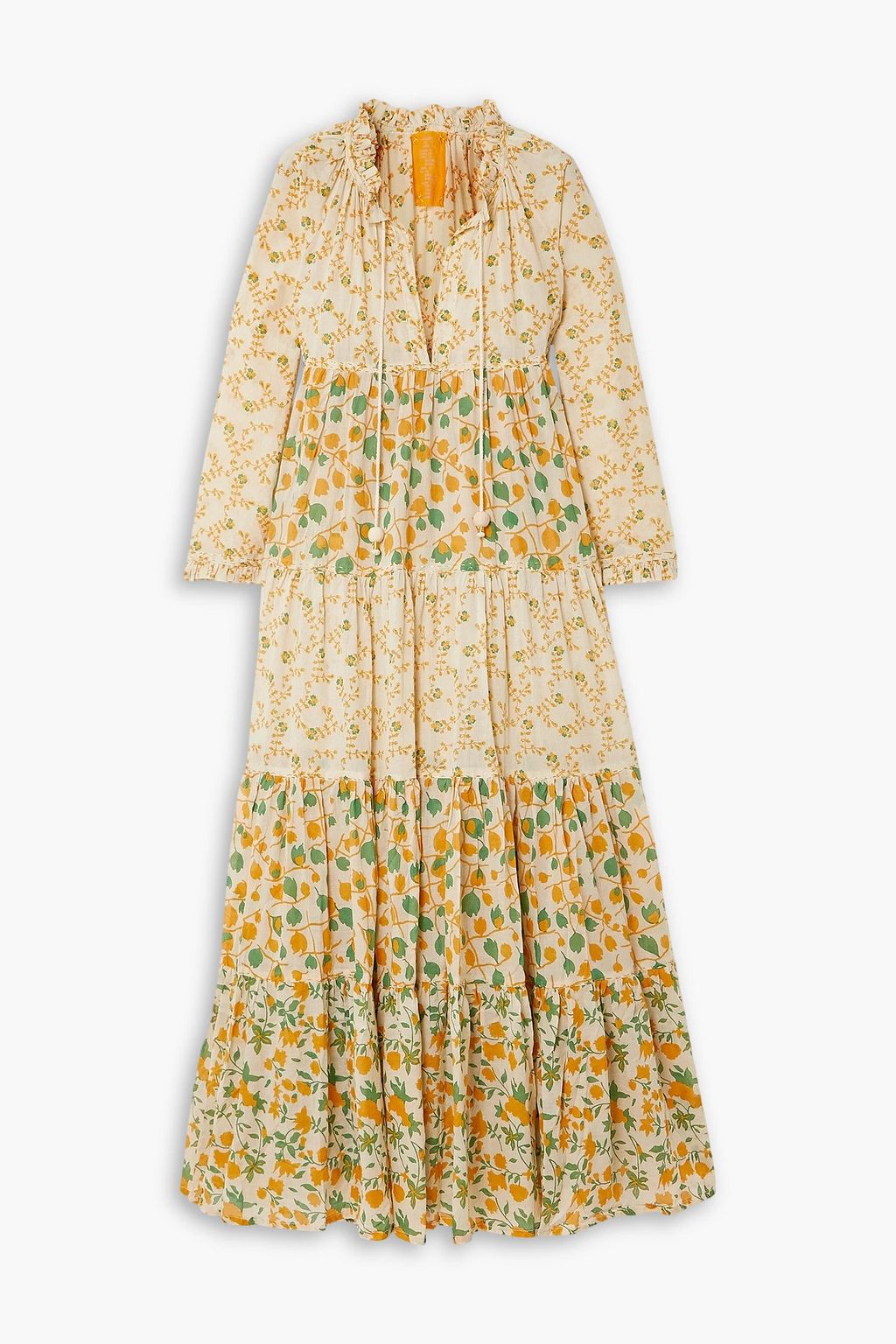 YVONNE S Tiered floral-print cotton maxi dress | THE OUTNET