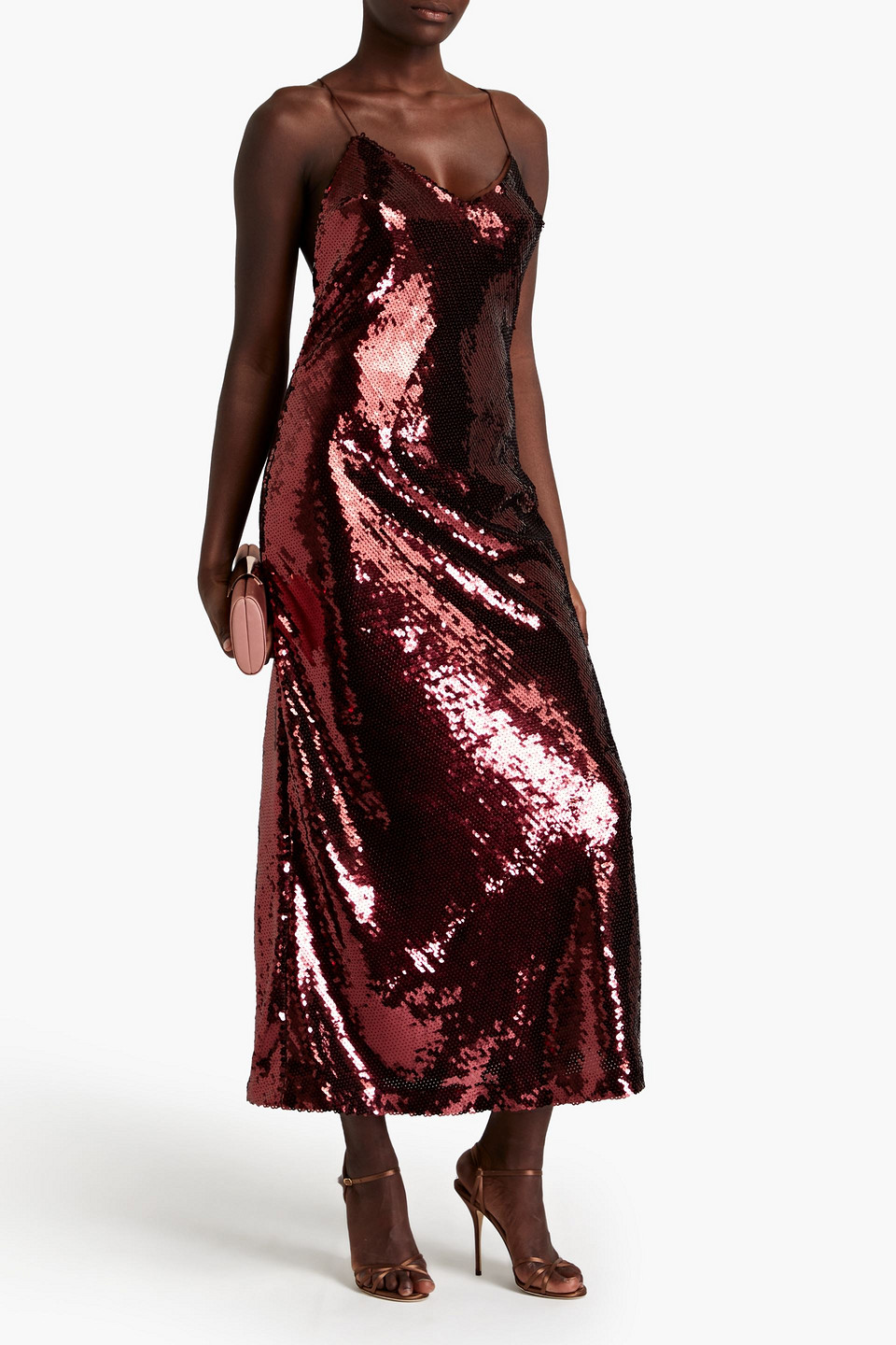 Ronny Kobo Shelly sequined metallic woven maxi dress | Smart Closet