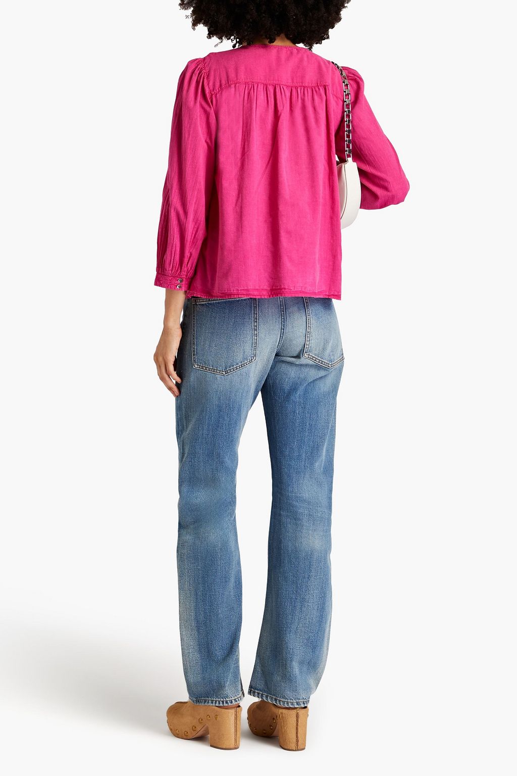 BA&SH Ilo embroidered cotton blouse