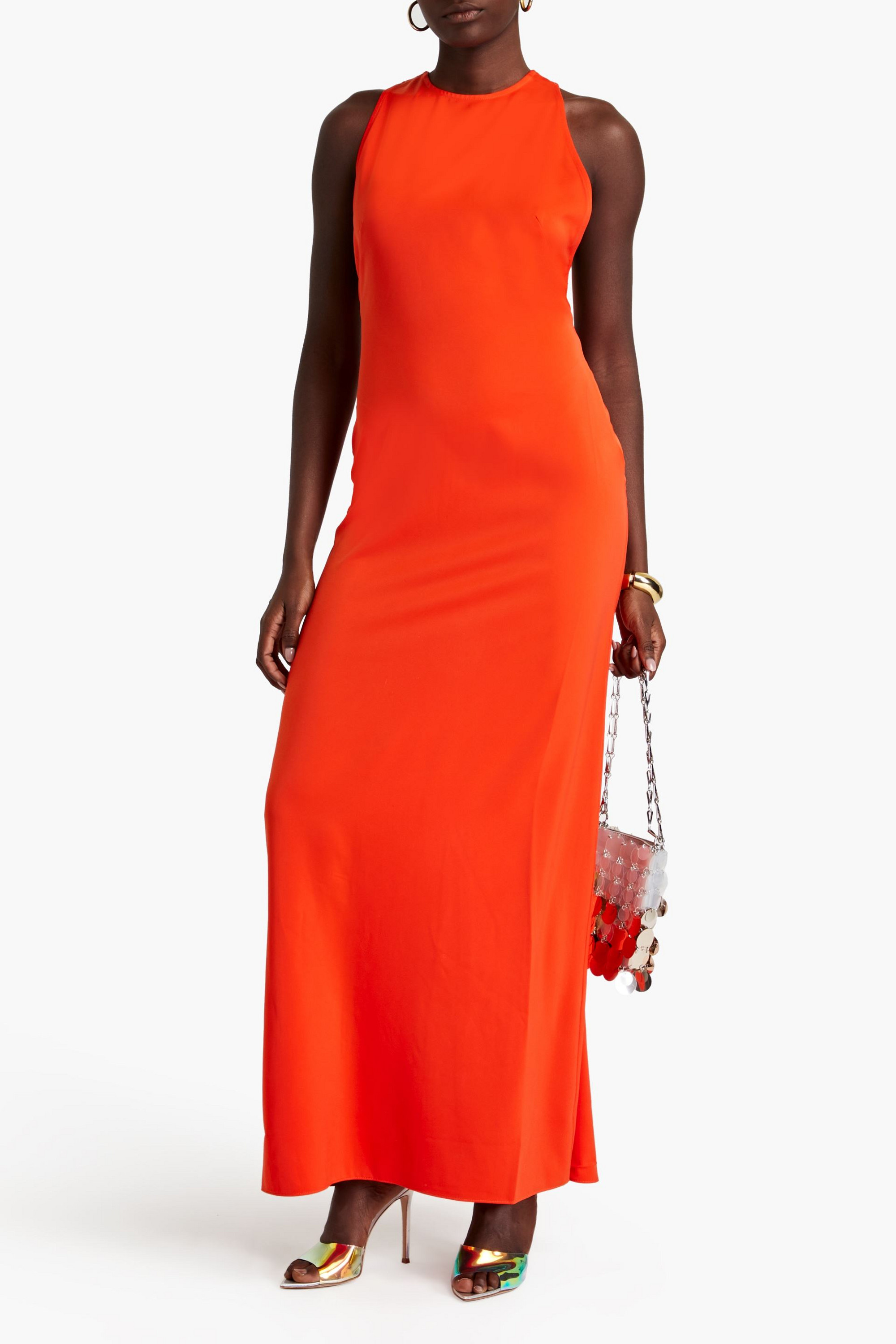 Ronny Kobo Eliah twist-back satin gown