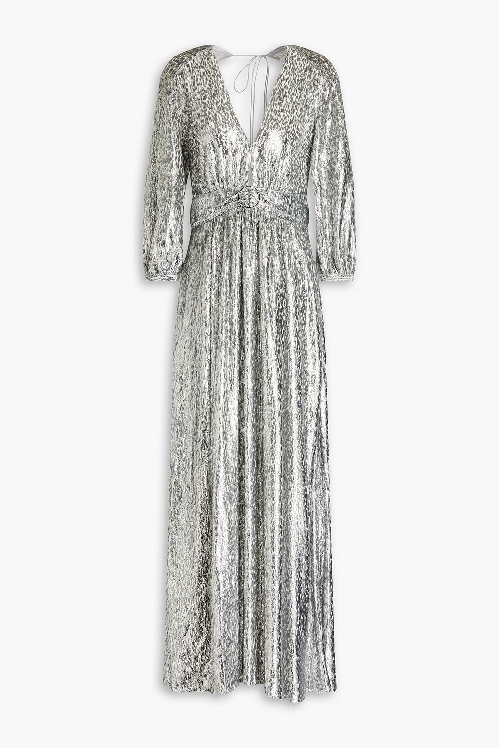 BA&SH Dara open-back ruched metallic fil coupé maxi dress | THE OUTNET