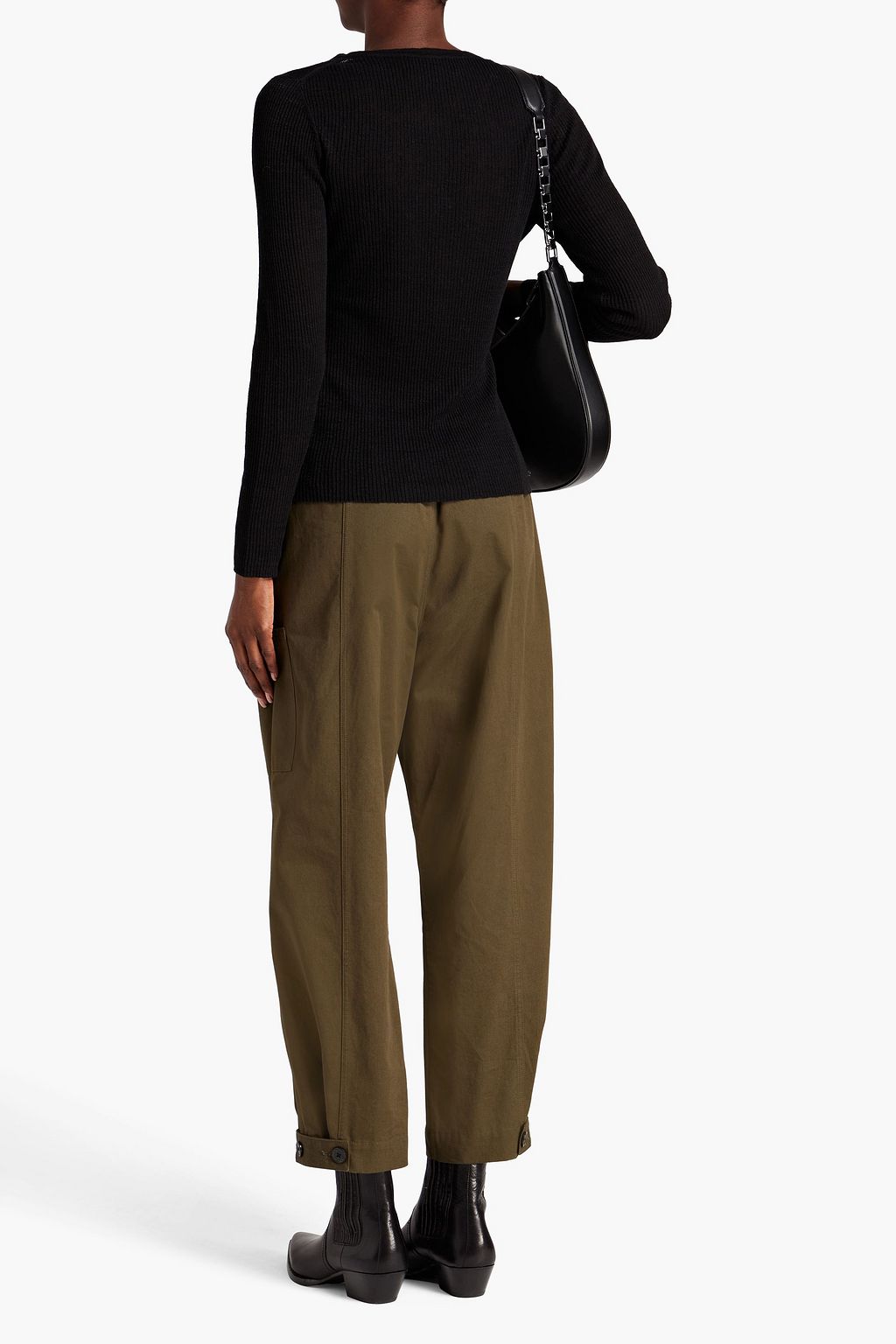 NILI LOTAN Michelle ribbed linen top