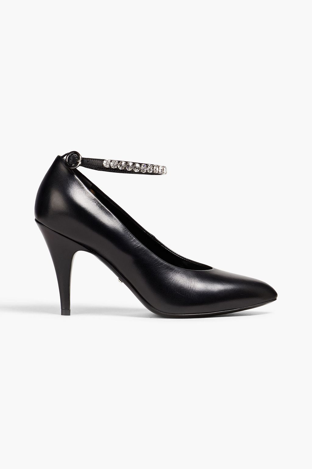 GUCCI Crystal-embellished leather pumps | THE OUTNET