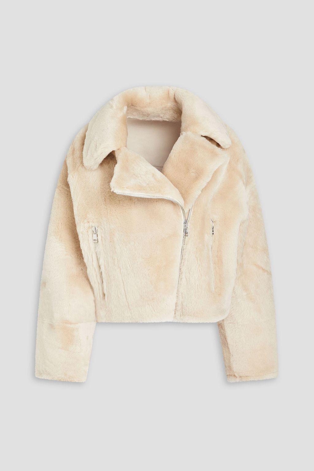 YVES SALOMON Cropped shearling jacket THE OUTNET