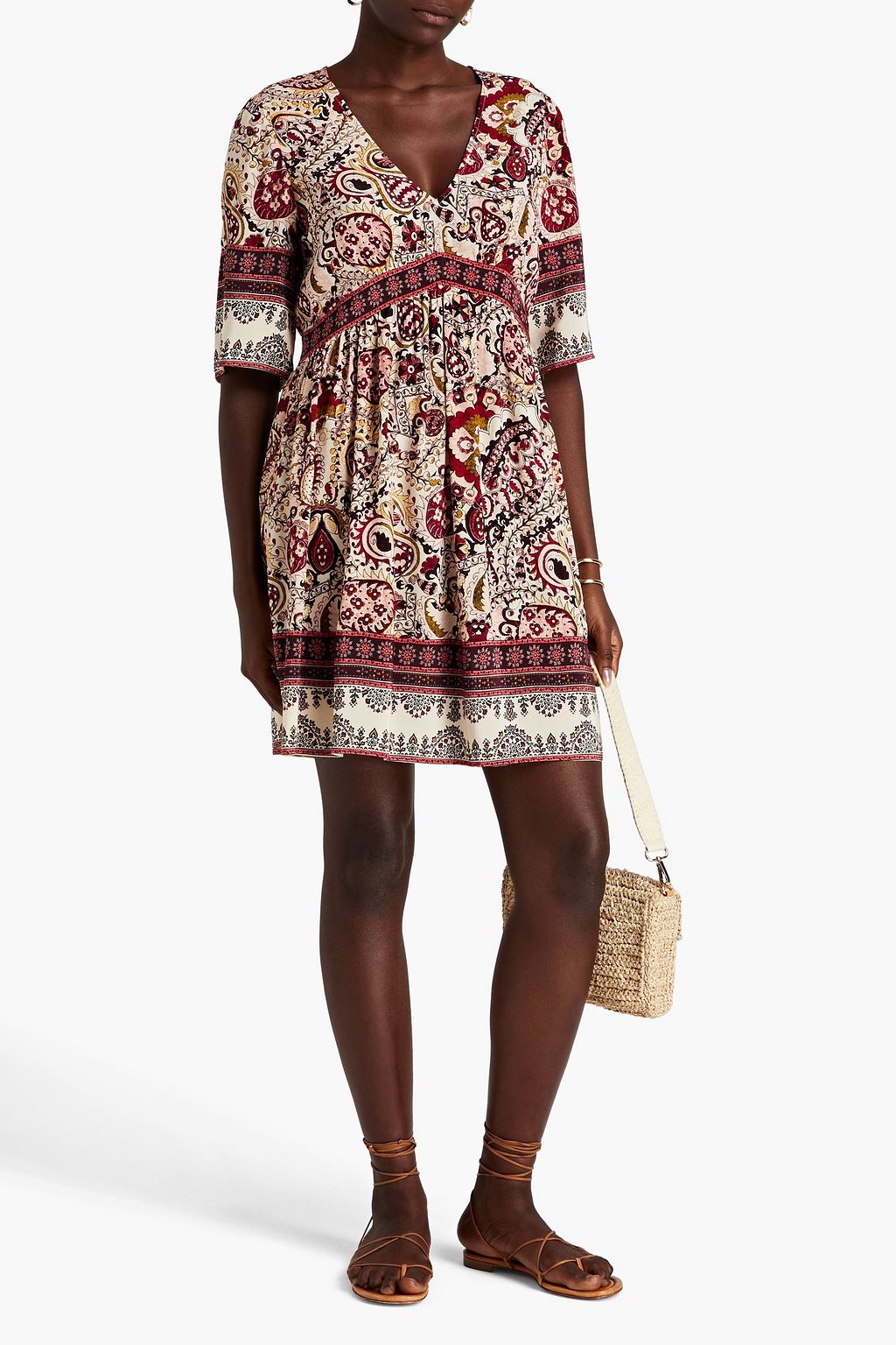 BA&SH Zelda paisley-print crepe mini dress