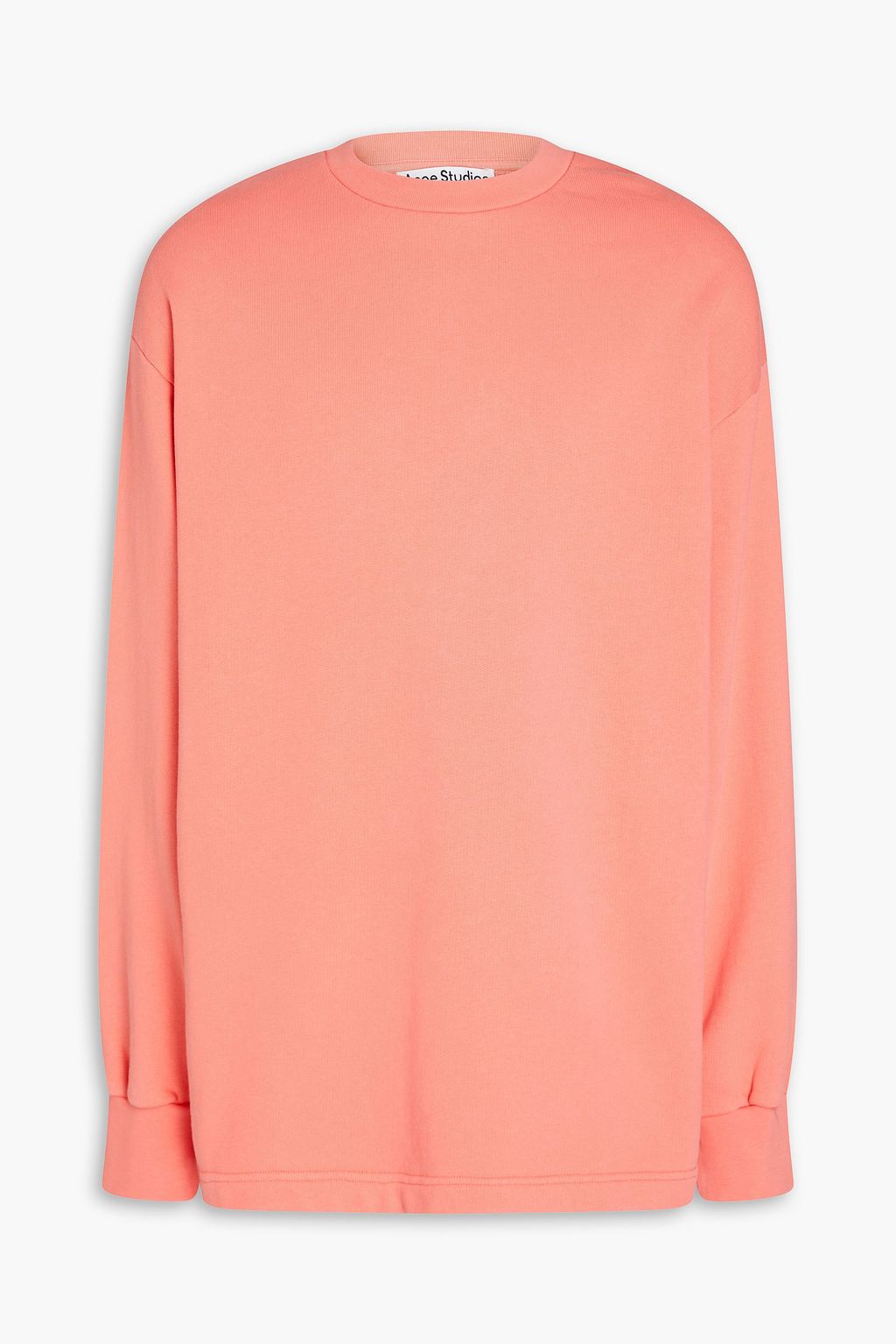 ACNE STUDIOS Embroidered French cotton terry sweatshirt THE OUTNET
