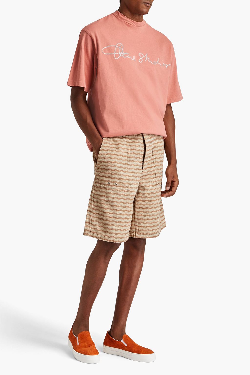 ACNE STUDIOS Printed denim shorts