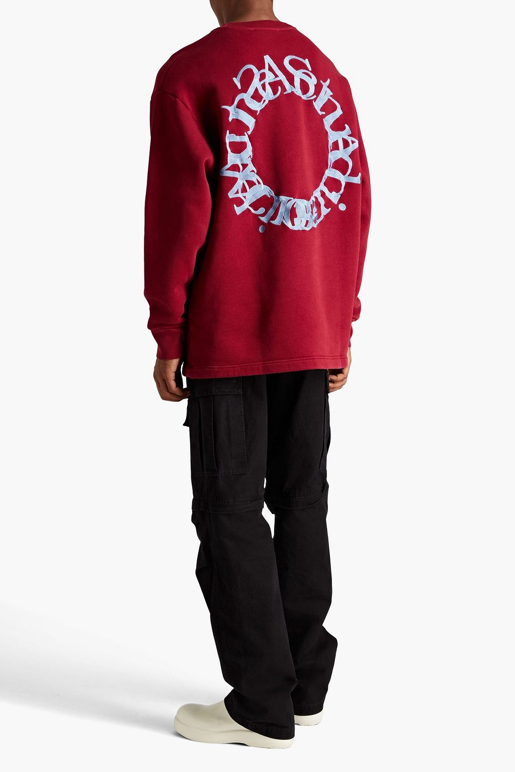 ACNE STUDIOS Embroidered cotton-fleece sweatshirt