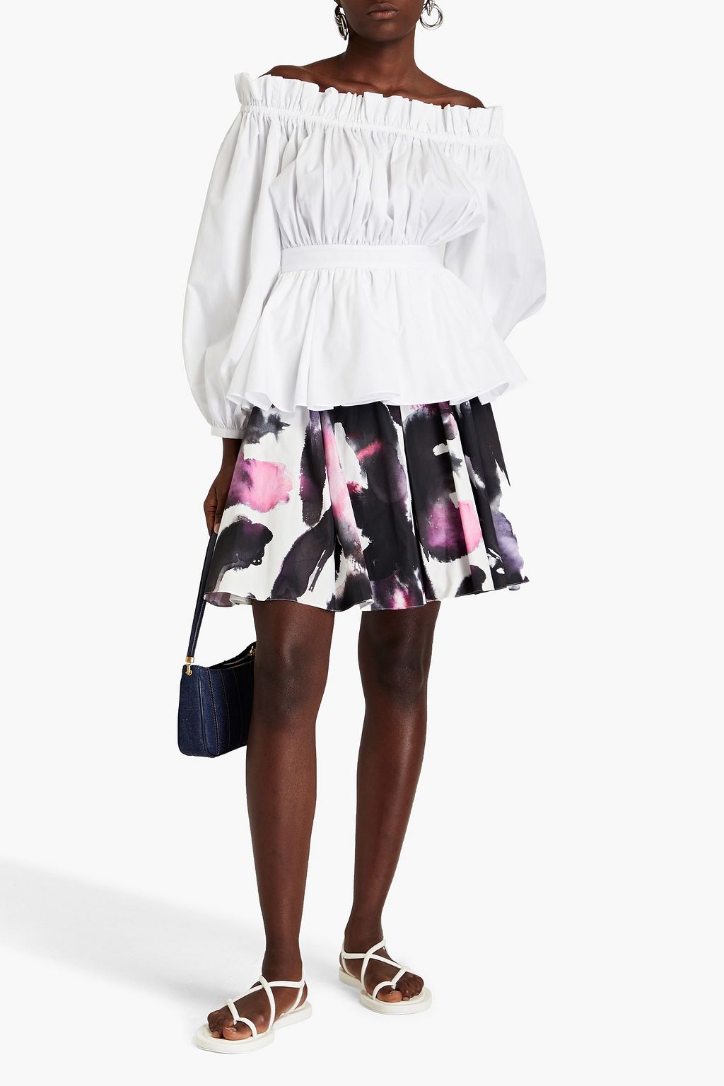 MCQUEEN Off-the-shoulder cotton top