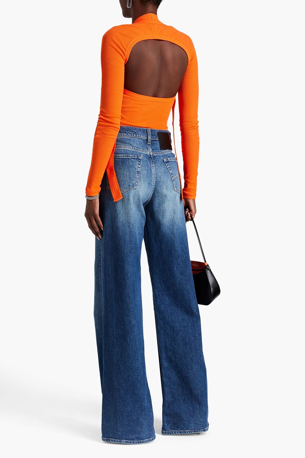DION LEE 리브 스트레치 코튼 저지 탱크탑