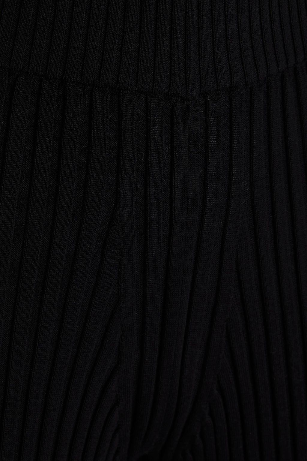 DION LEE بنطلون بقصة واسعة من الأسفل من مزيج من القطن بتصميم مضلّع