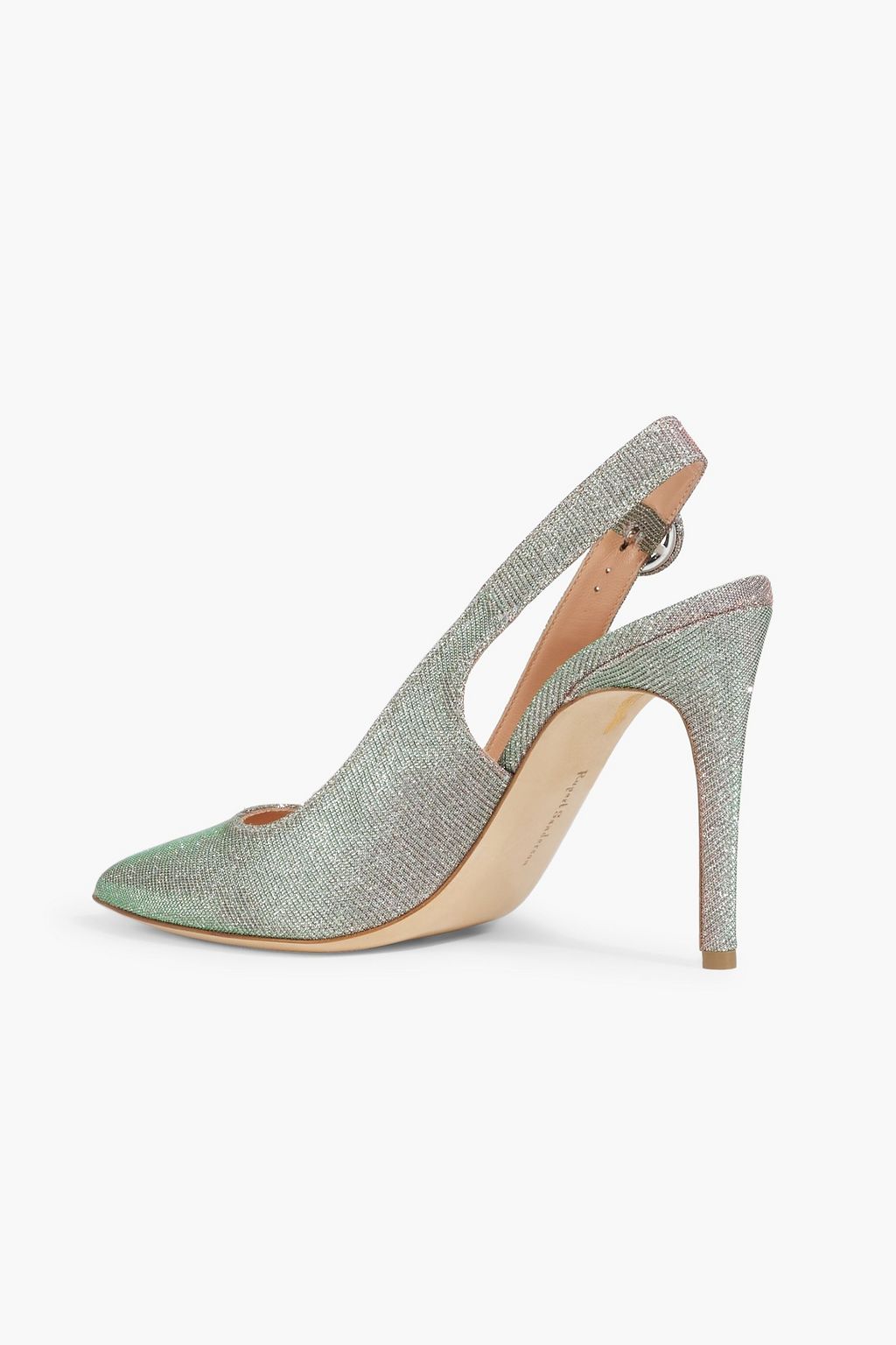 RUPERT SANDERSON Diana lamé slingback pumps