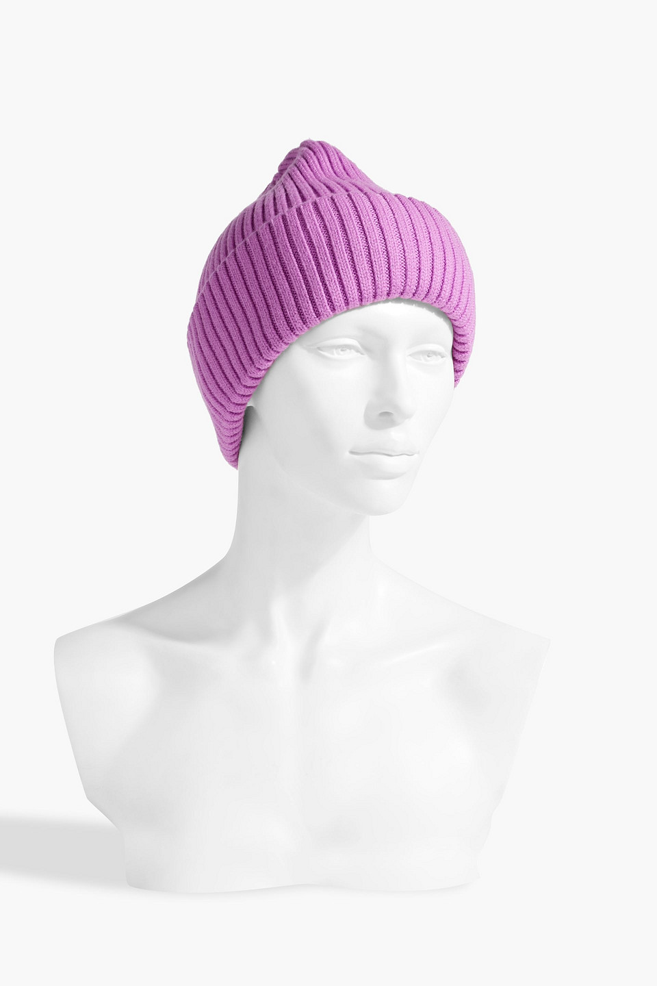 Shop Cordova Ribbed Wool Beanie In Purple