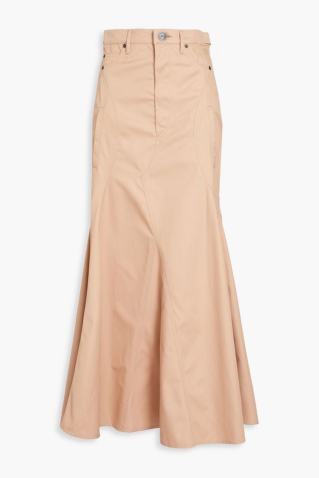 Twill maxi skirt