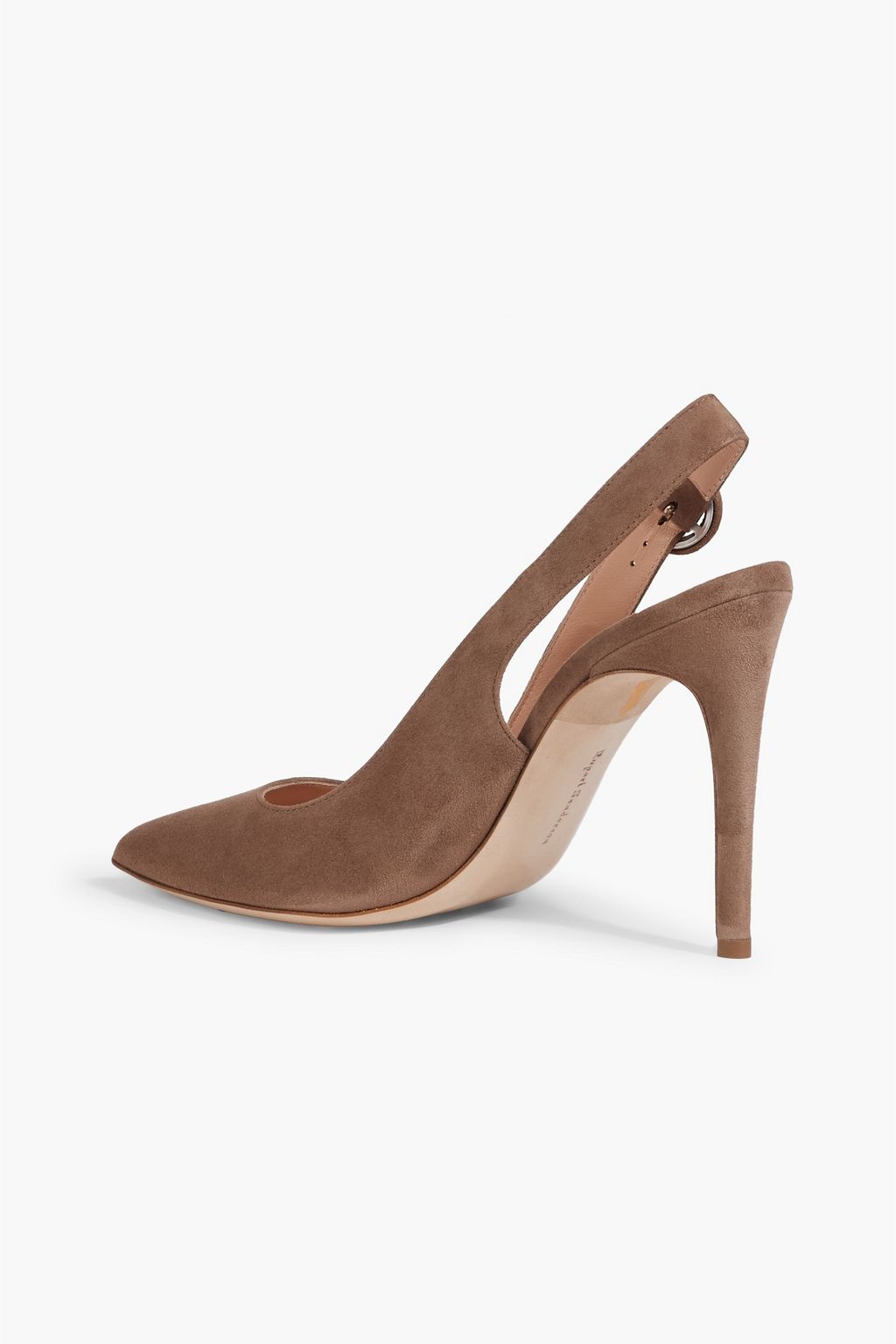 RUPERT SANDERSON Diana suede slingback pumps