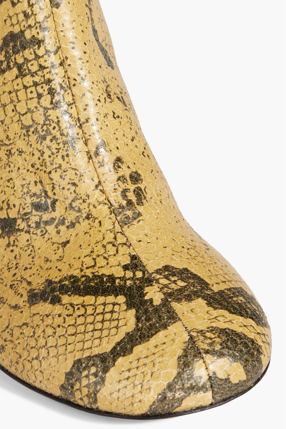 Acne Studios Snake-effect Leather Ankle Boots In Animal Print