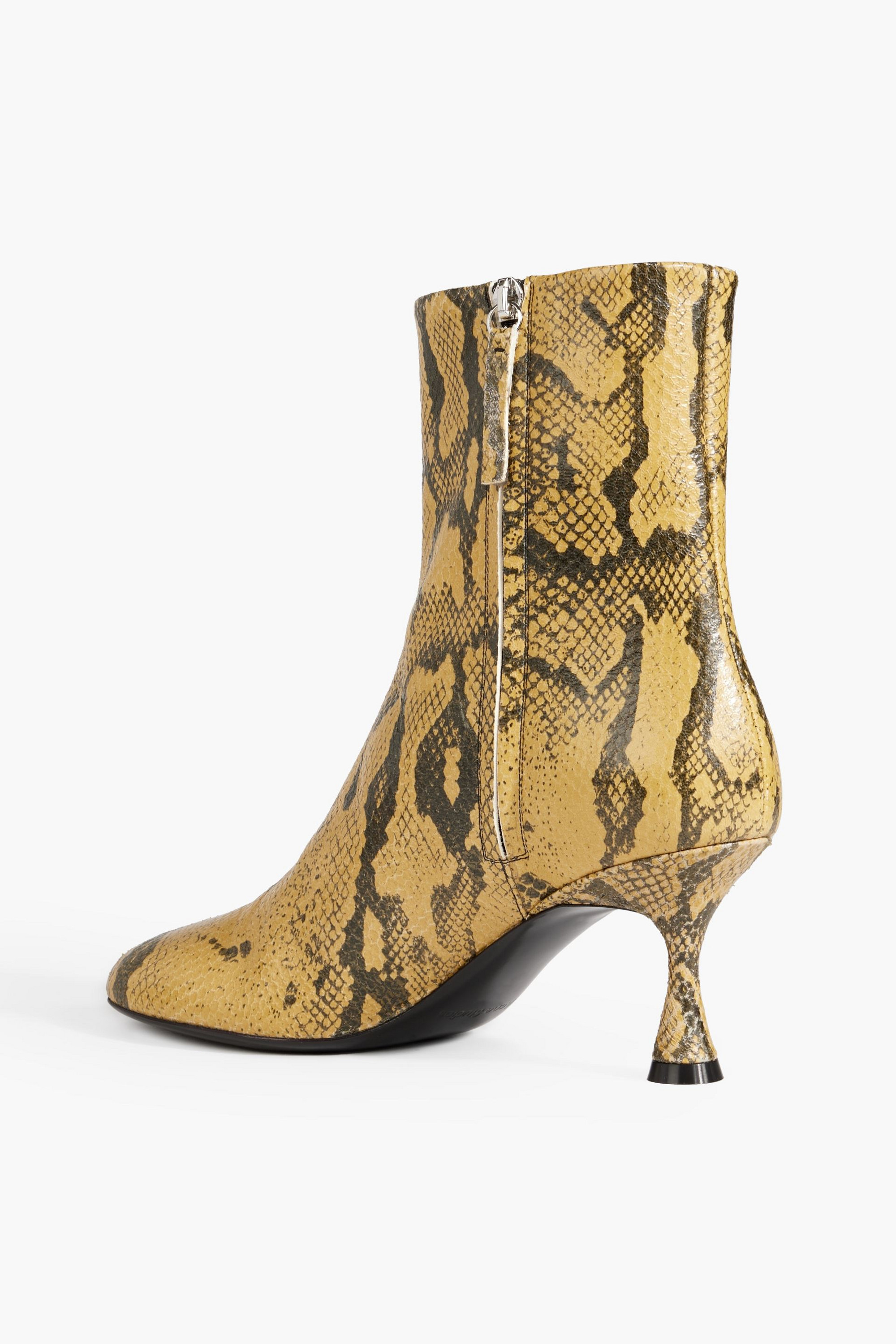 Acne Studios Snake-effect leather ankle boots