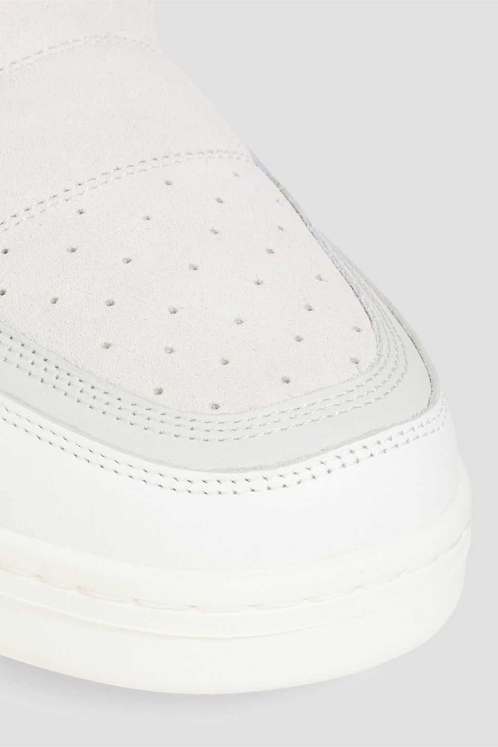 ACNE STUDIOS Quilted suede and leather slip-on sneakers