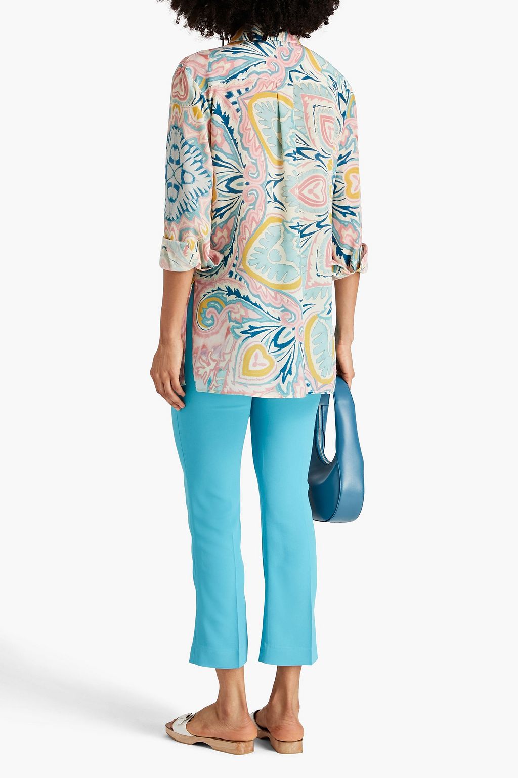 ETRO Printed silk-crepe shirt