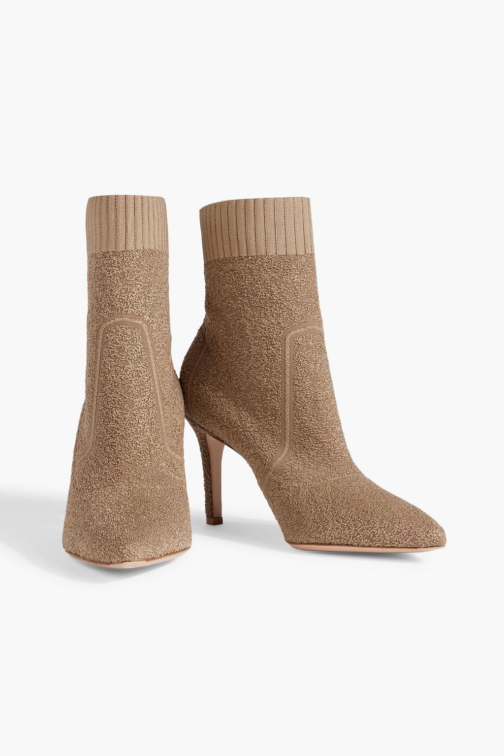 GIANVITO ROSSI Fiona bouclé-knit sock boots