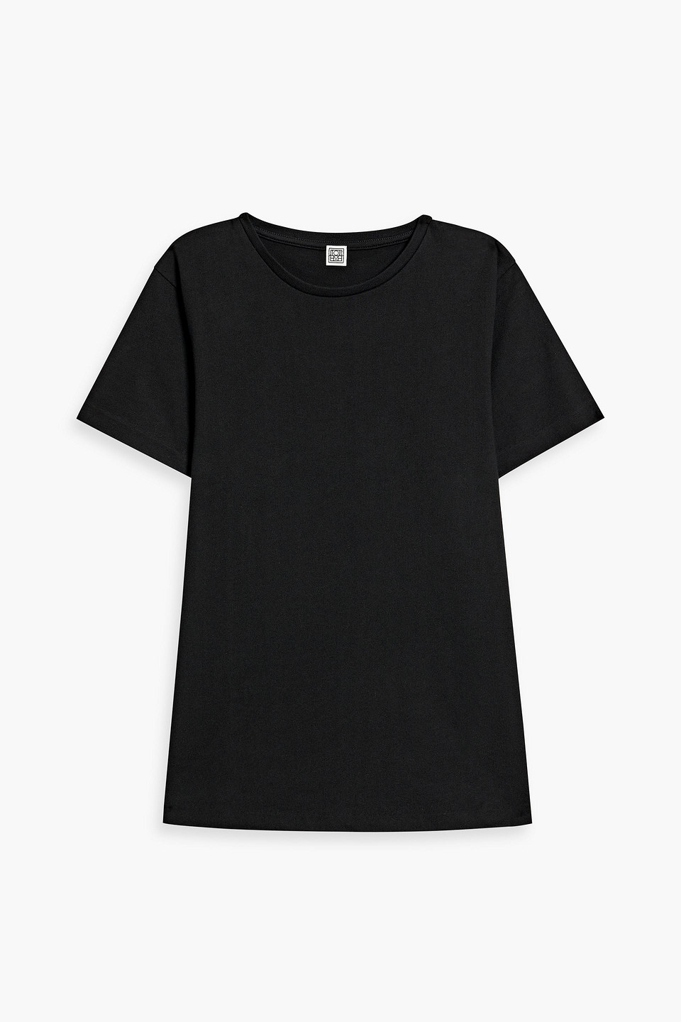 Totême Toteme Women's Black Logo-embroidered Organic Cotton T-shirt In Black