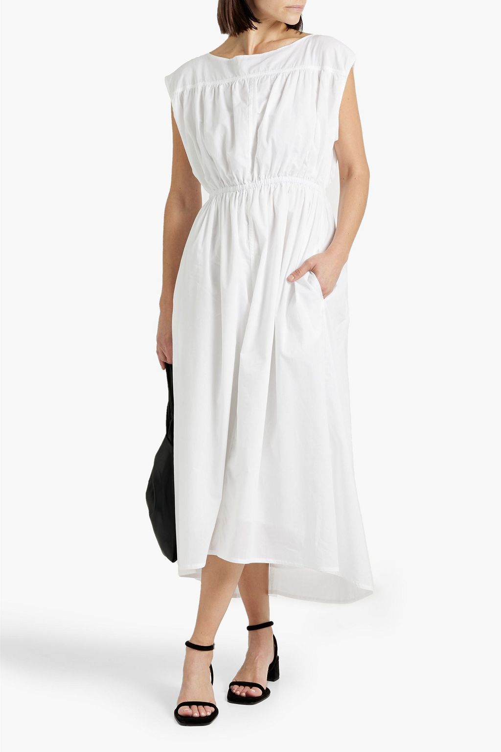 TOTEME Gathered cotton maxi dress