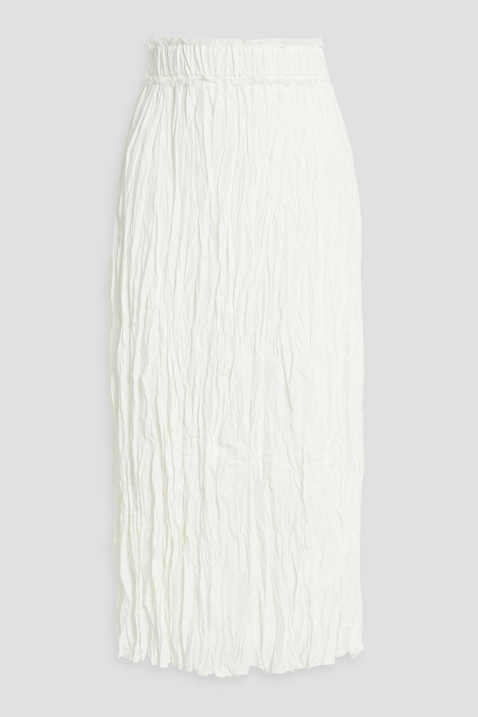 TOTÊME CRINKLED SILK MIDI SKIRT