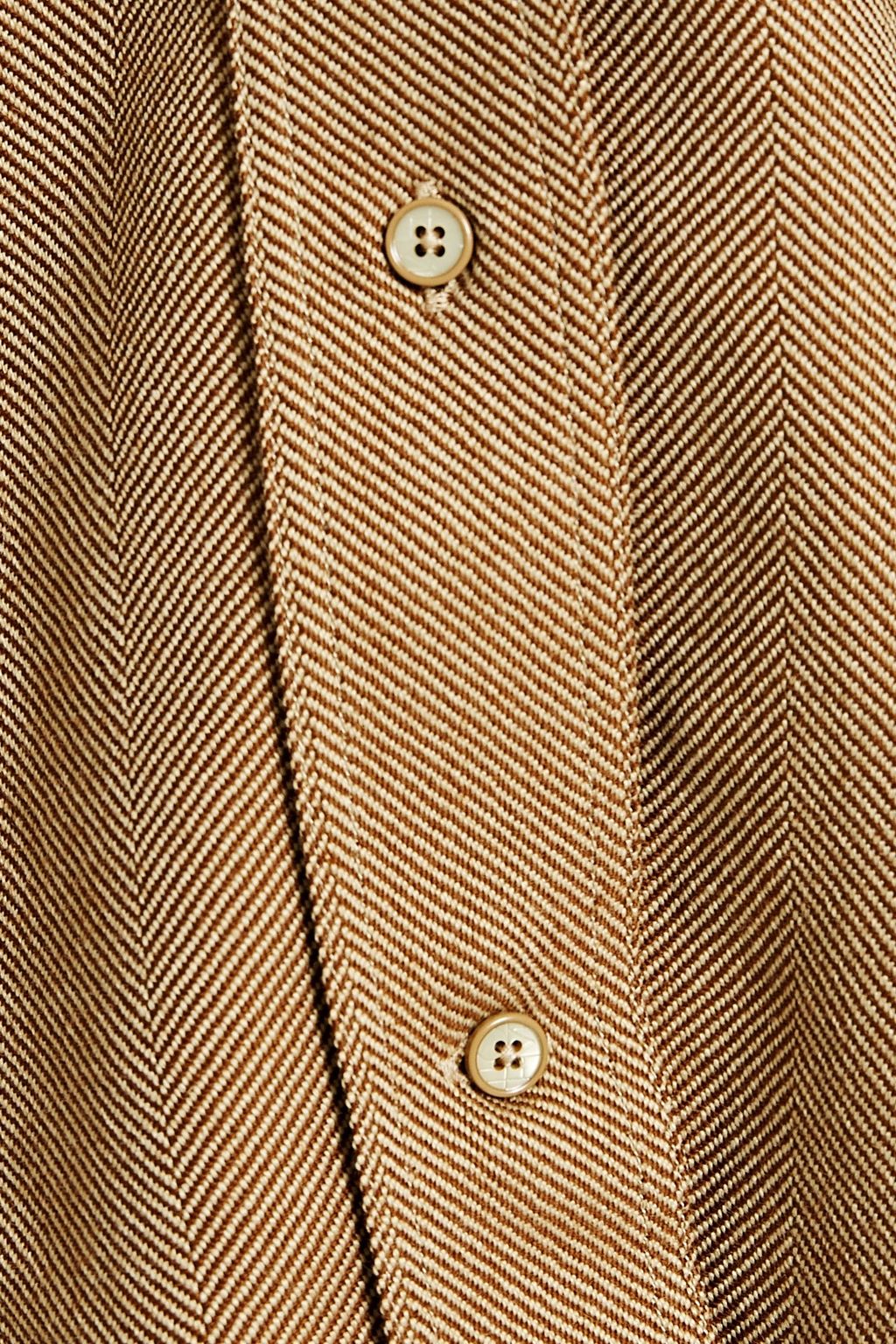 TOTEME Herringbone wool-blend shirt