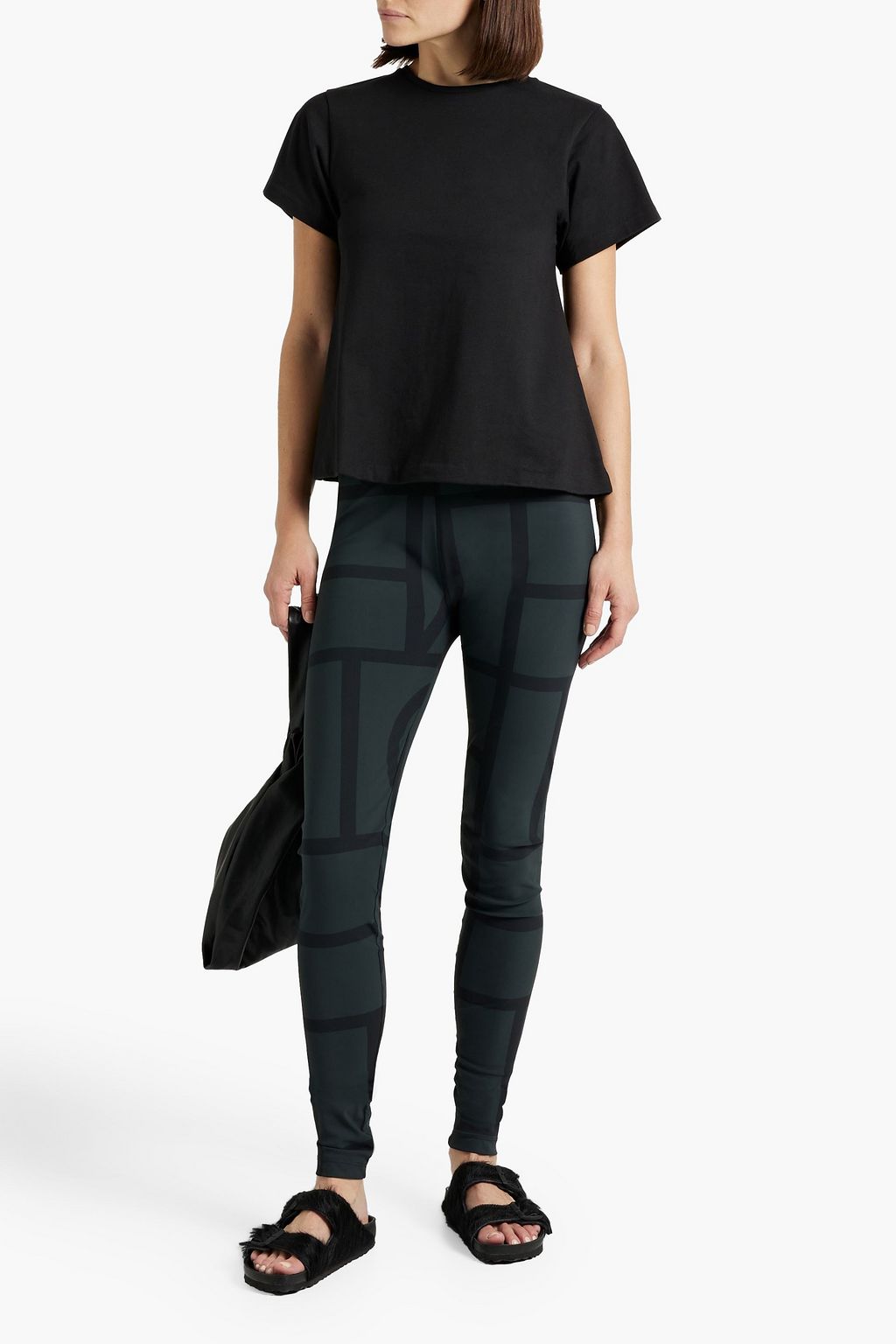 TOTEME Printed stretch-jersey leggings