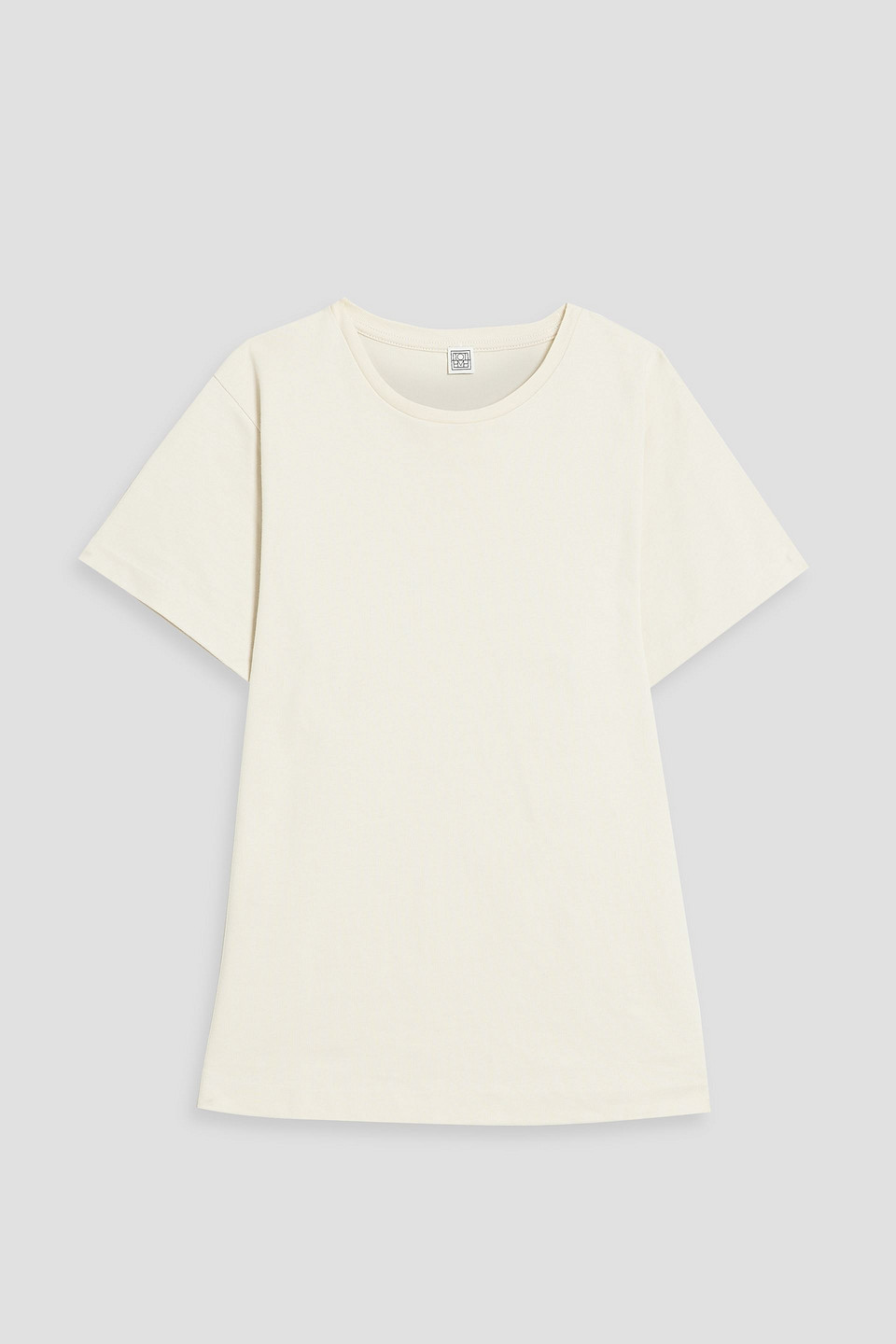 Totême Off-white Organic Cotton Oversized T-shirt In Cream