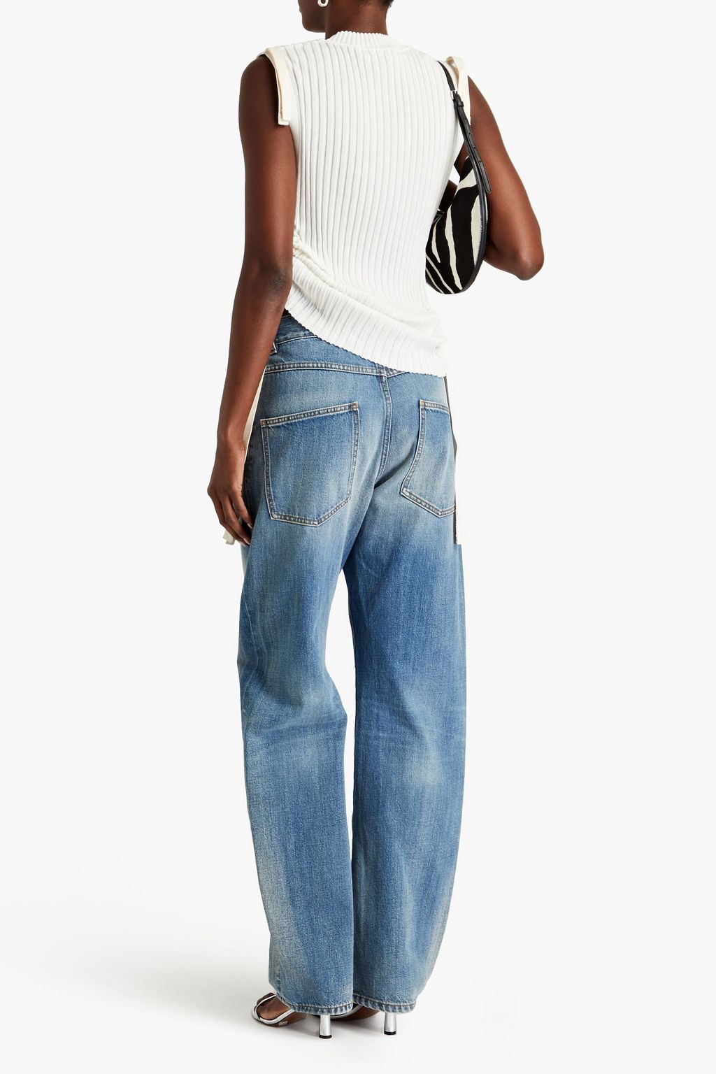 DION LEE تانك من خليط القطن مميزة بأربطة
