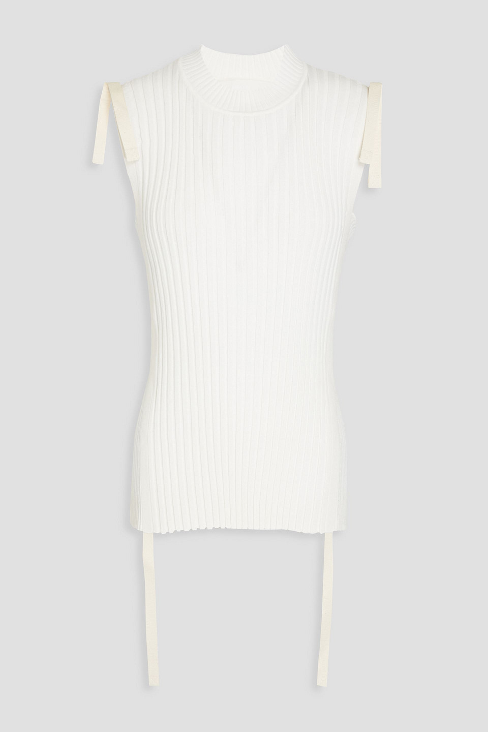 Dion Lee - Lace-up cotton-blend tank - White - UK 12