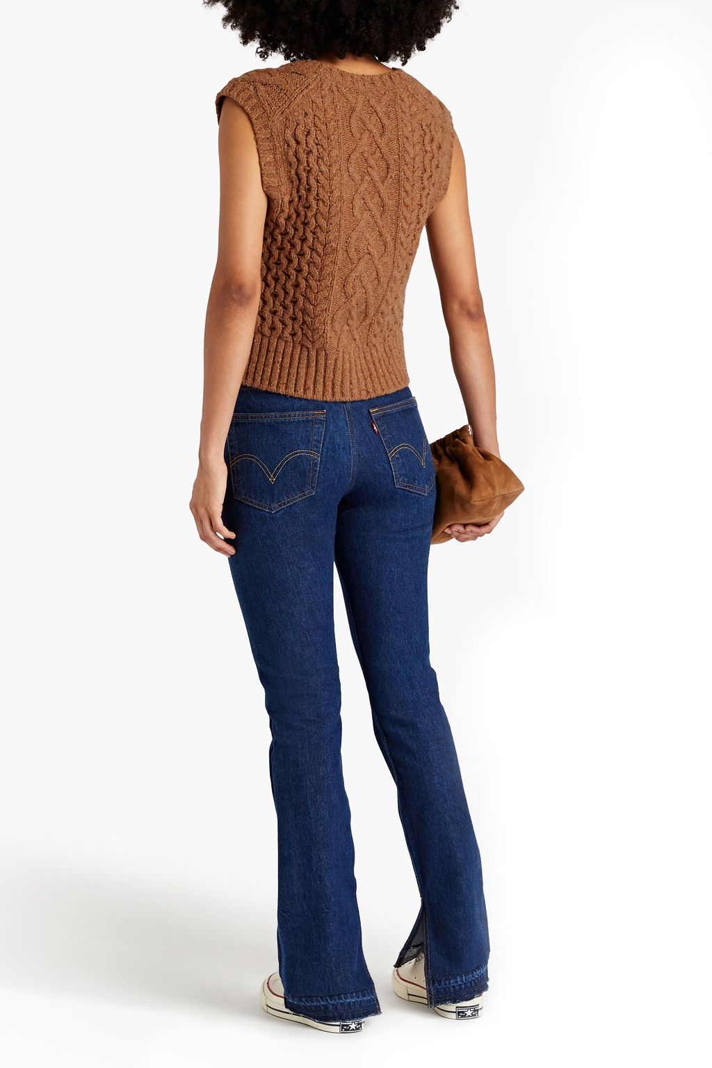 RE/DONE 50s Donegal cable-knit wool-blend vest