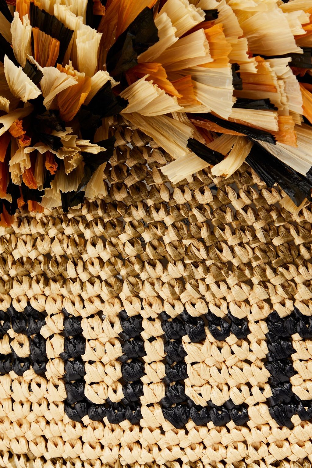 PUCCI Fringed faux raffia tote