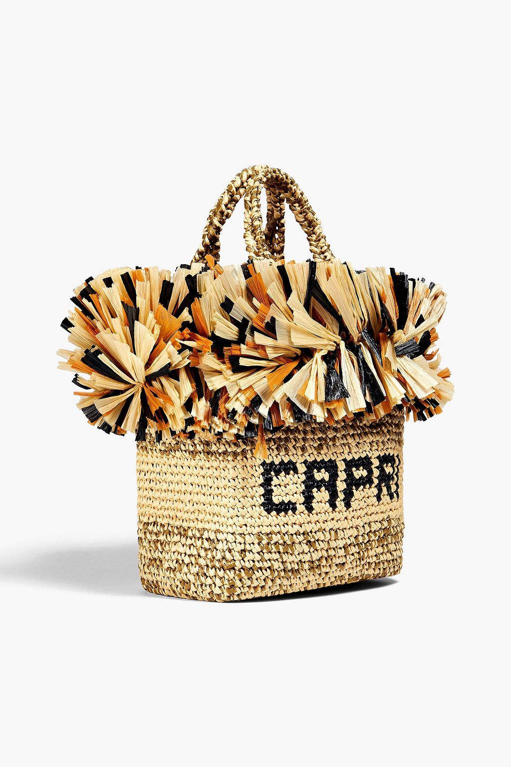 PUCCI Fringed faux raffia tote
