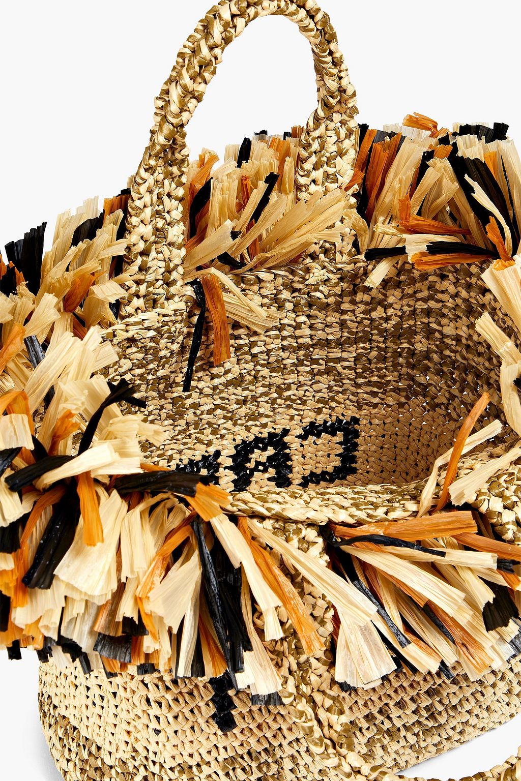 PUCCI Fringed faux raffia tote