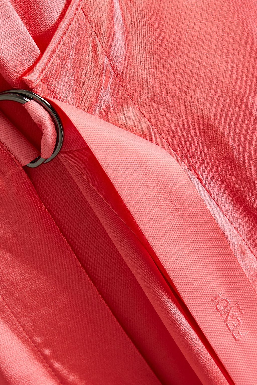 FENDI Buckled satin maxi wrap dress