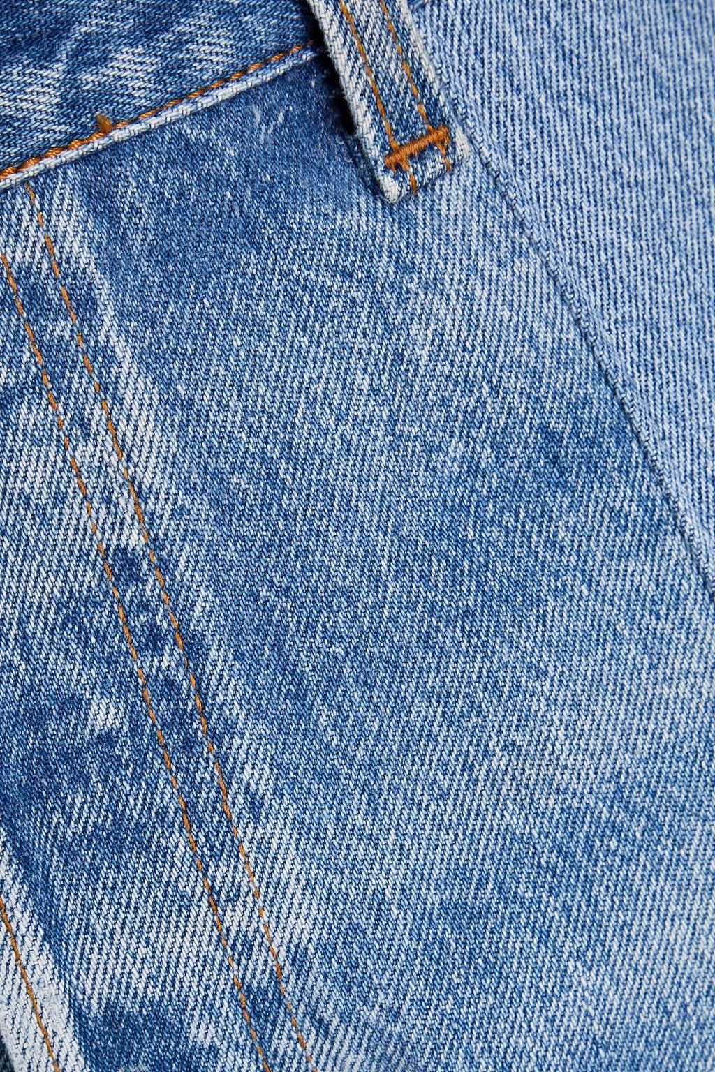 RE/DONE WITH LEVI'S جينز “أمينة” بأرجل مستقيمة وخصر عالٍ بنمط الترقيع
