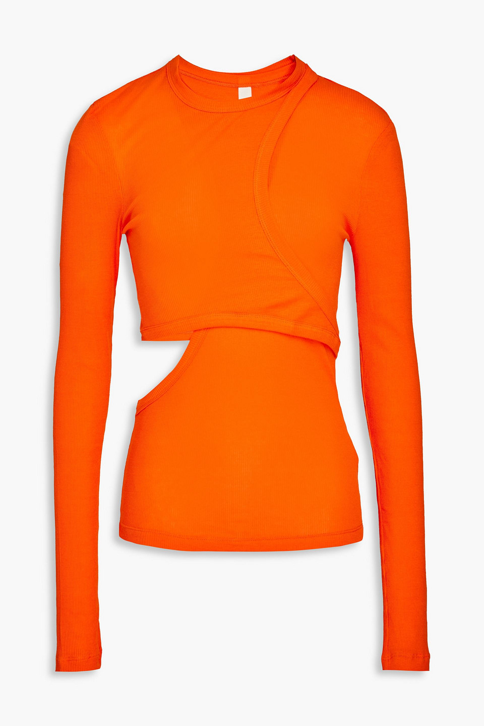 Dion Lee - Ribbed stretch-cotton jersey top - Orange