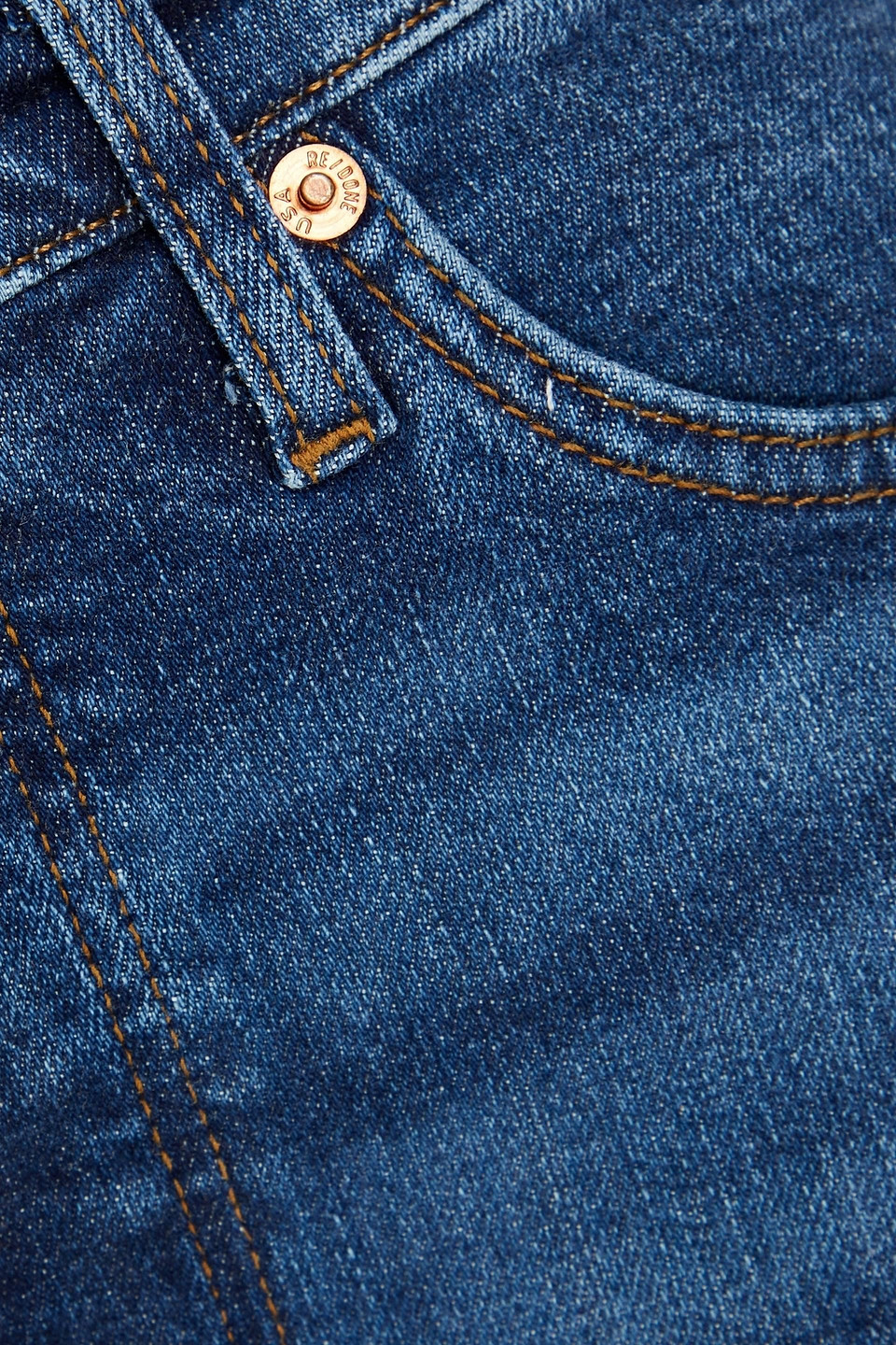 Re/done 90s High-rise Straight-leg Jeans In Dark Denim