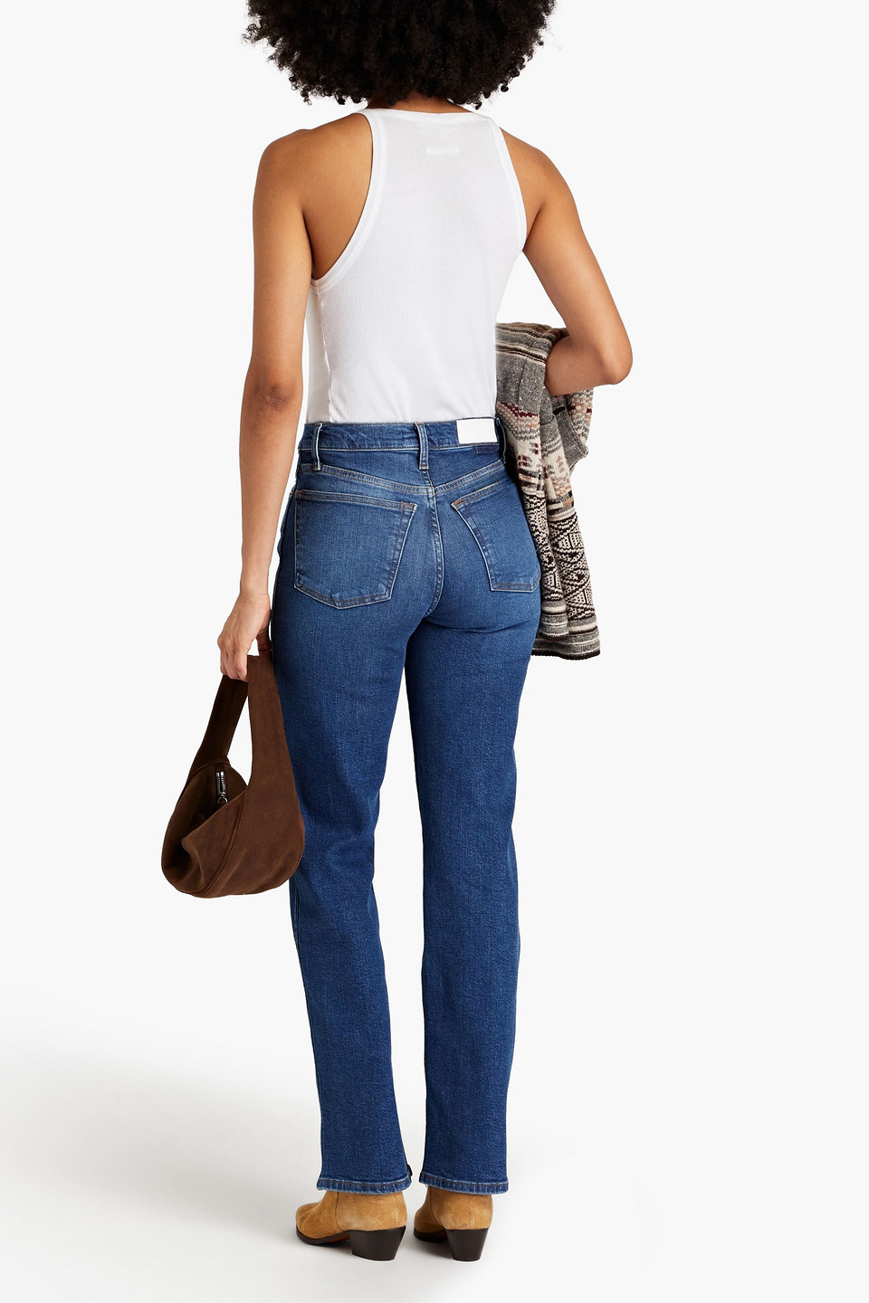Re/done 90s High-rise Straight-leg Jeans In Dark Denim