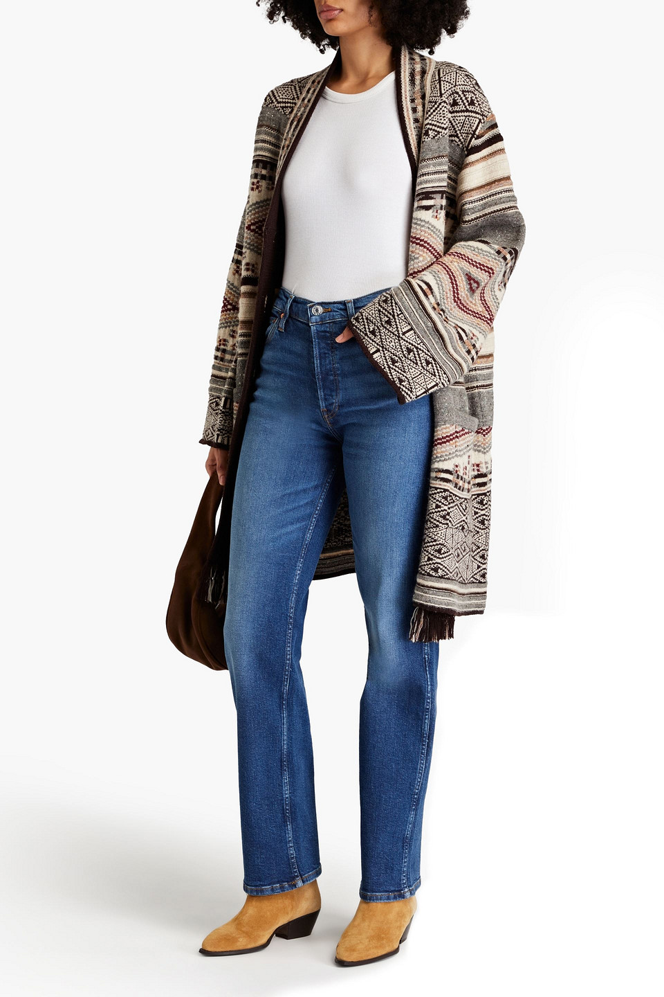 Re/done 90s High-rise Straight-leg Jeans In Dark Denim