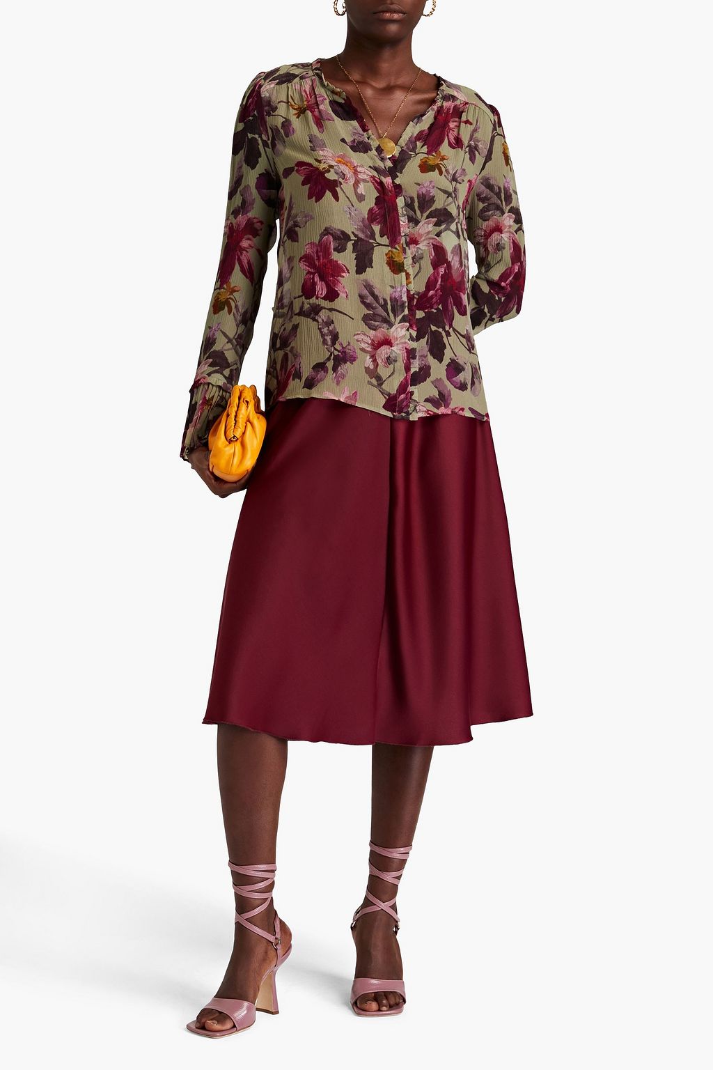 PAIGE Palma floral-print silk-crepon shirt