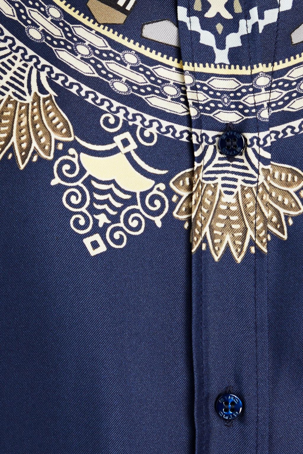 ETRO قميص من حرير تويل مزين بطبعات